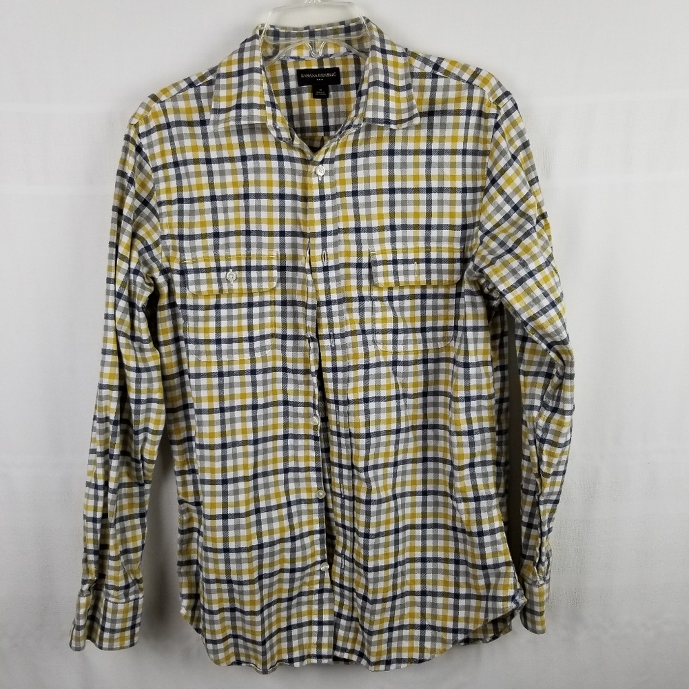 Banana Republic Factory plaid flannel shir…